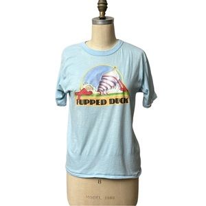 1970s Fupped Duck Vintage Tee Single Stitch Medium Large